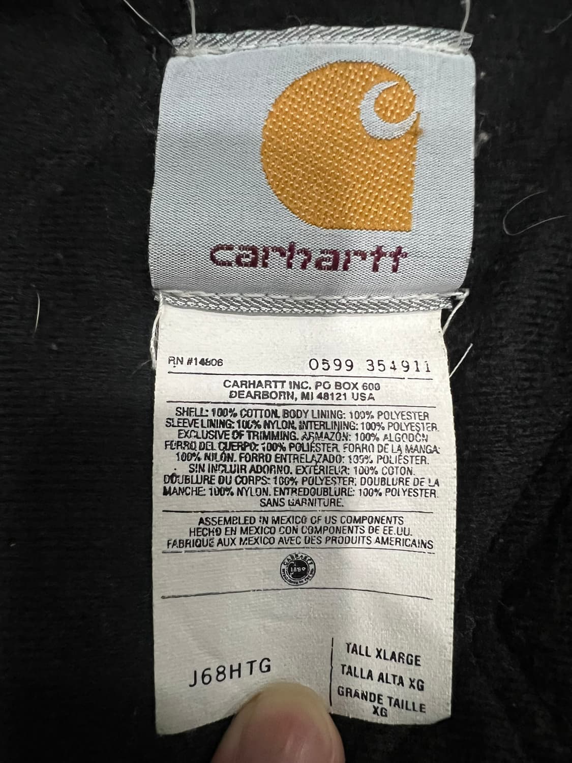 (XL-TALL) 칼하트 덕 액티브 후드자켓 J68 HTG 헌터그린 상품이미지4