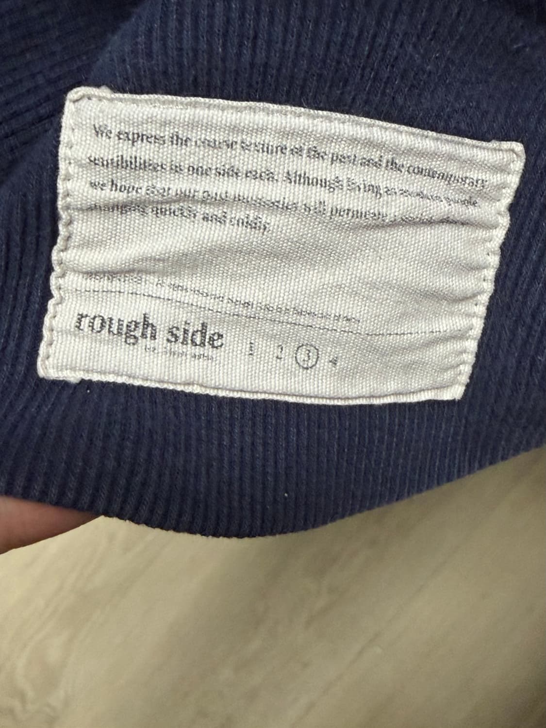 러프사이드 후드티 네이비 3사이즈 (L~XL) 상품이미지3