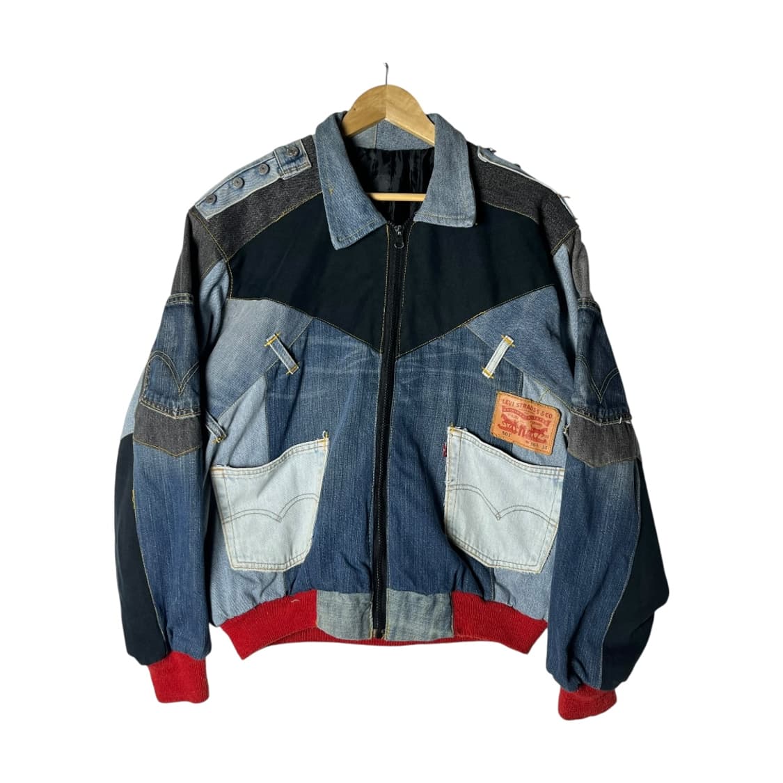 [Levi's] 빈티지 패치워크 리메이크 데님 커스텀 자켓 상품이미지1