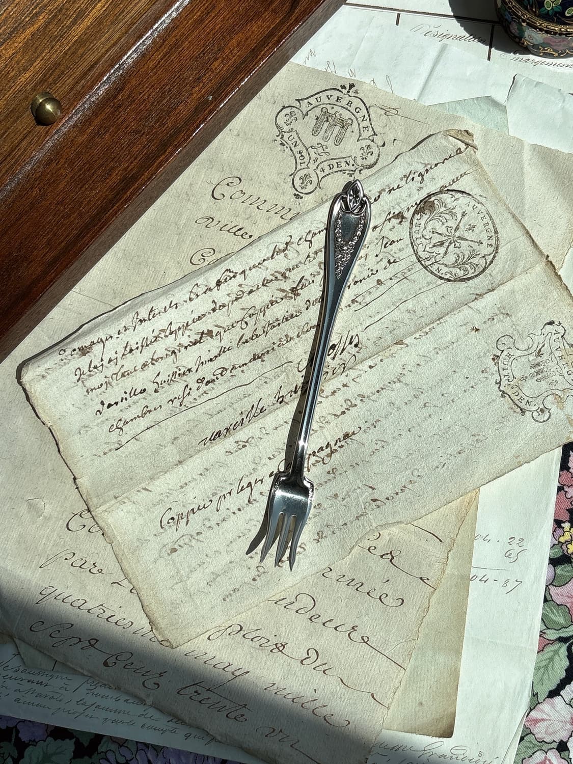 1847 Rogers Bros. Old Colony실버플레이트 씨푸드포크 상품이미지1