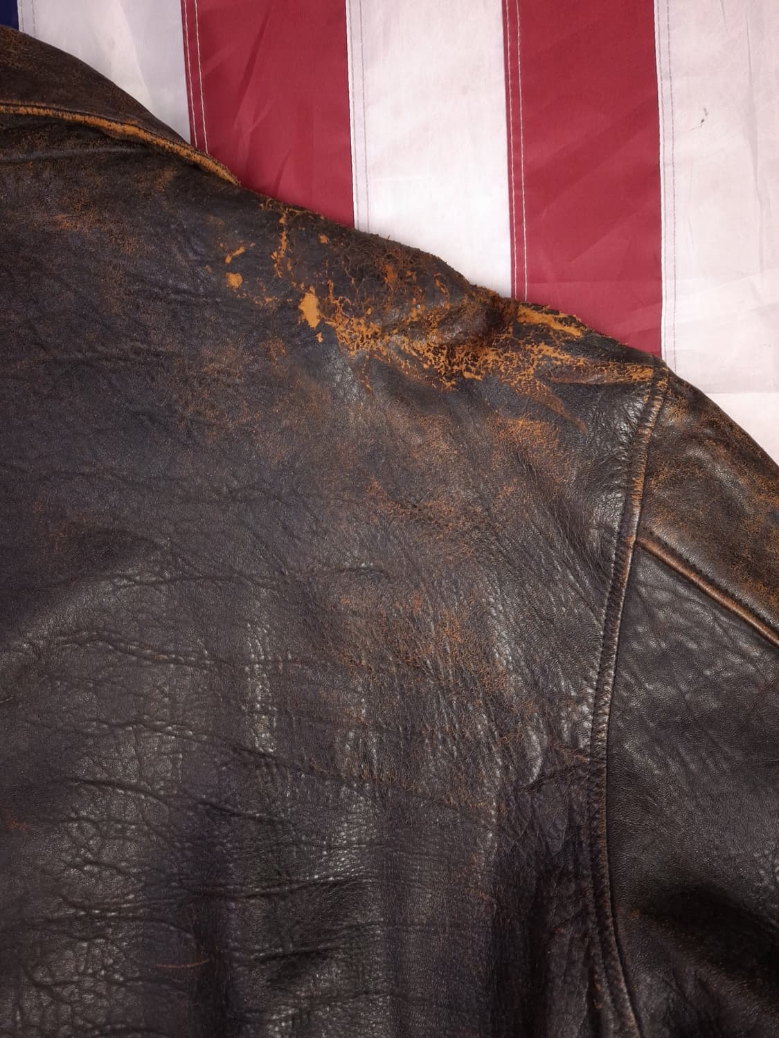 오리지날 아메코 미공군 A-2 리얼레더 항공자켓 상품이미지8