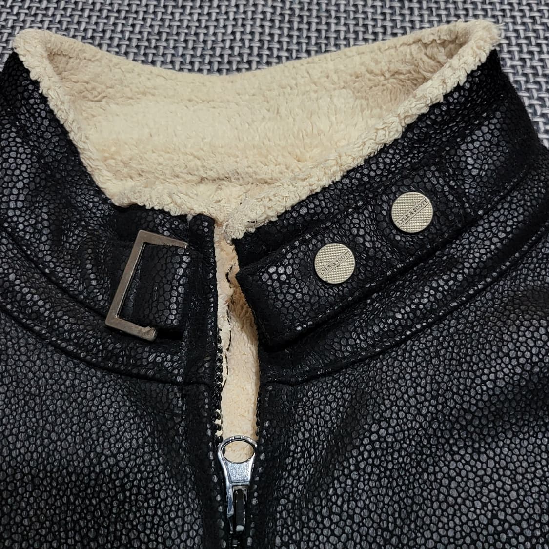 라일앤스콧 퍼 안감 블루종 라이더 자켓 블랙 (105) 상품이미지6