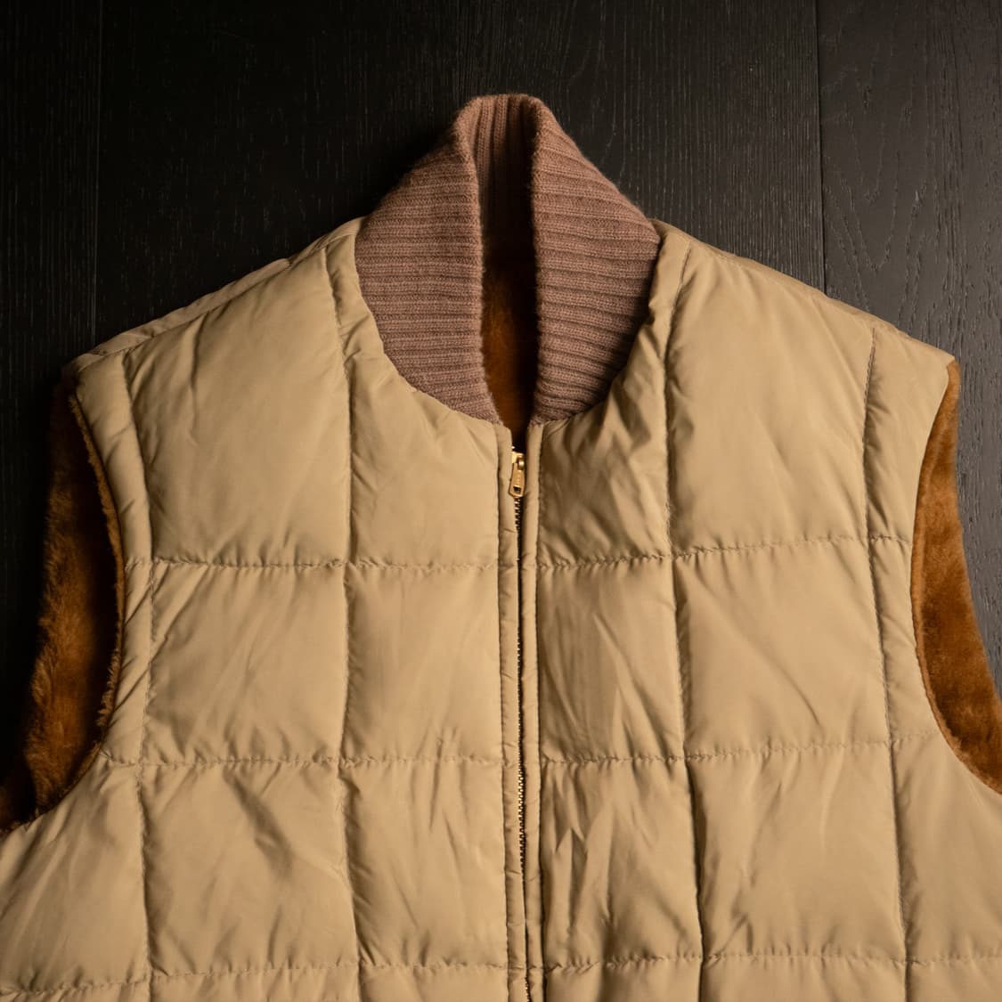 70s TEMPCO Reversible Down Vest ML(105) 상품이미지2