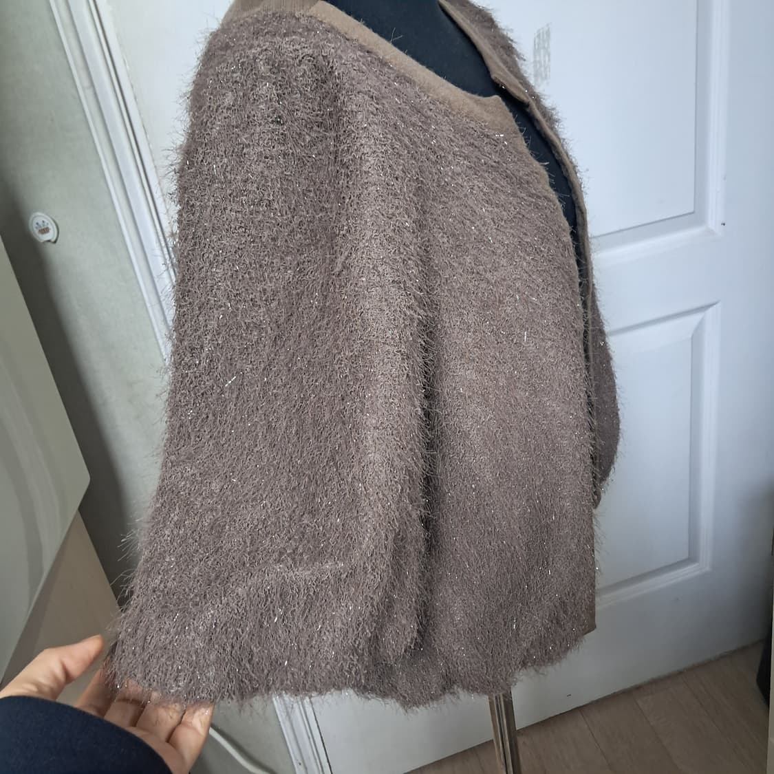 잇미샤 브라운 펄 가디건 44~55(상태상급) 상품이미지4