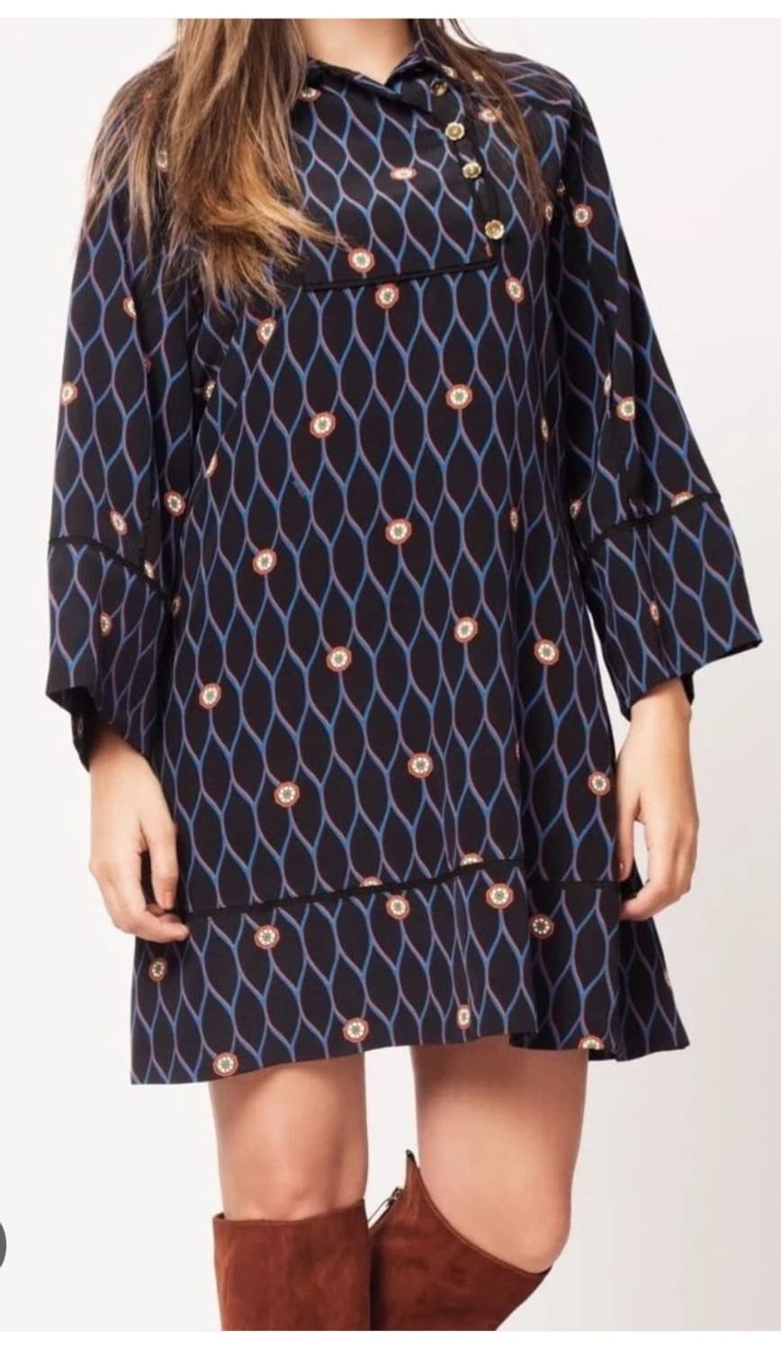 겐조×H&M 패턴 실크 미니원피스 EUR32 상품이미지4