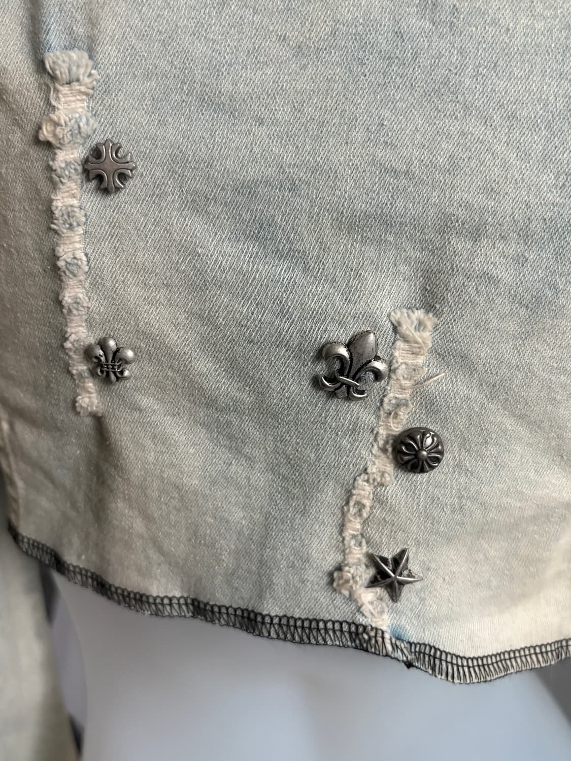 • Light sky blue cutoff detail denim jac 상품이미지7