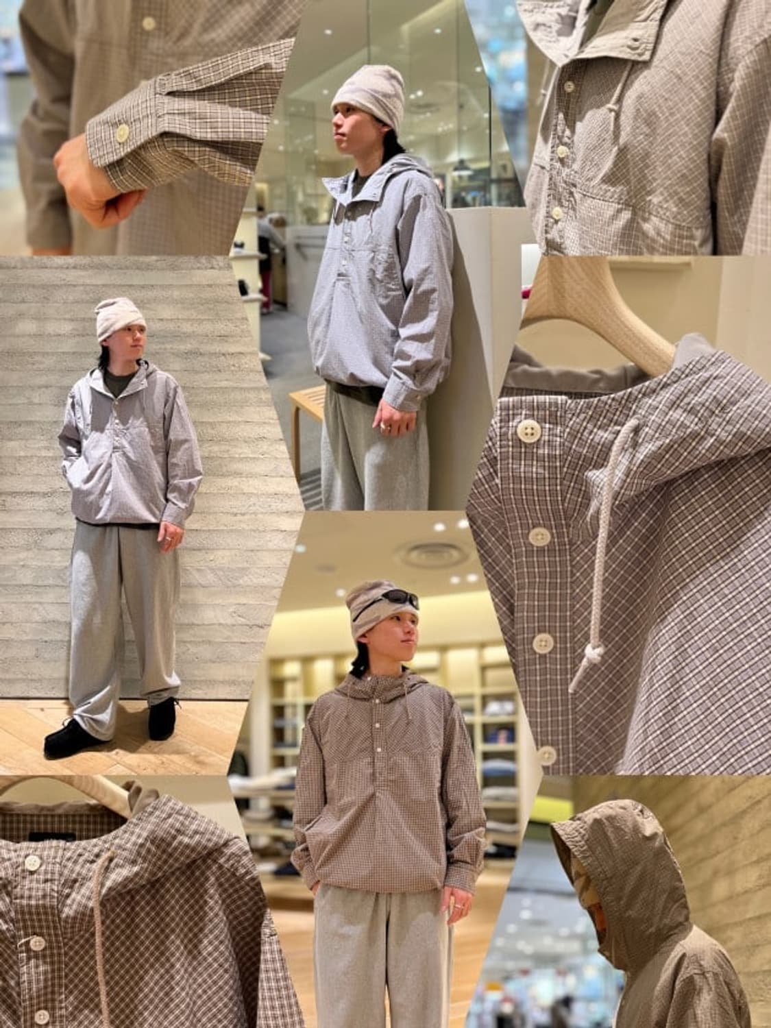 BEAMS 아노락 체크 자켓 상품이미지2