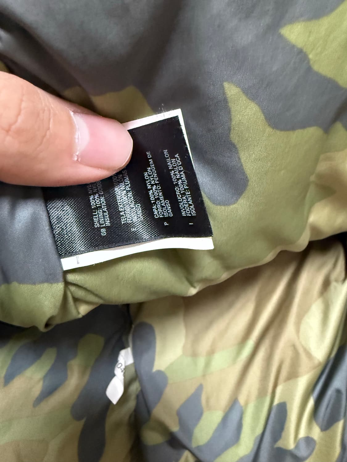 (L)노스페이스 중앙로고 센터로고 패딩 조끼 카모 상품이미지4