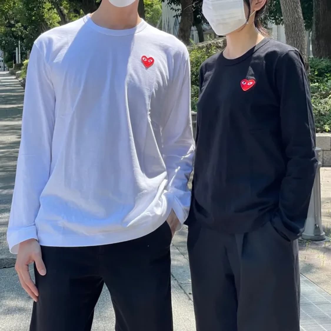 (정품 무료배송)꼼데 레드와펜 롱슬리브 상품이미지1