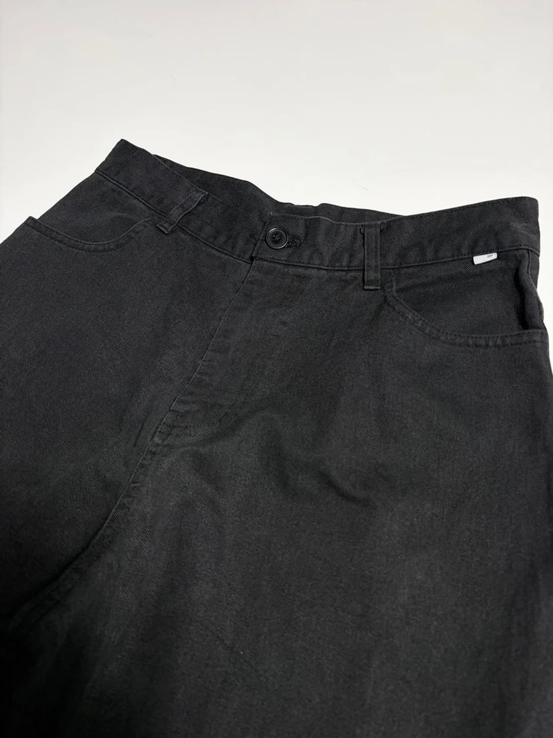 노매뉴얼 S.L 화이드 블랙 코튼 팬츠 R1828 상품이미지2