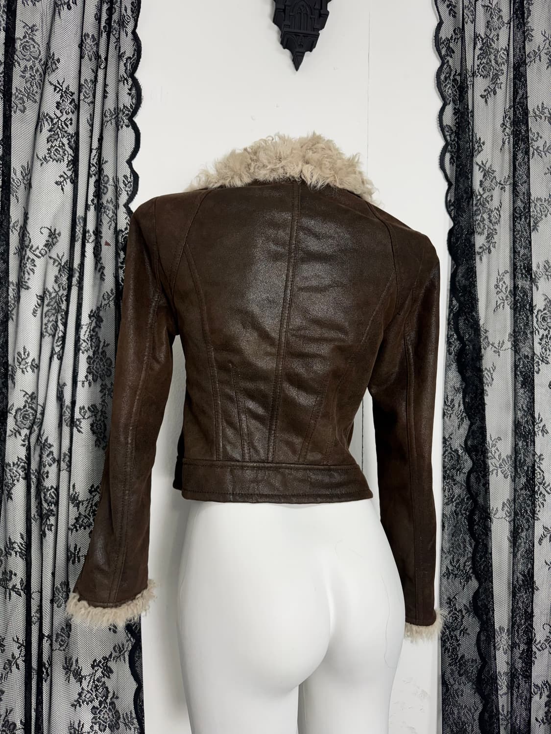 Brown shearling jacket 상품이미지2