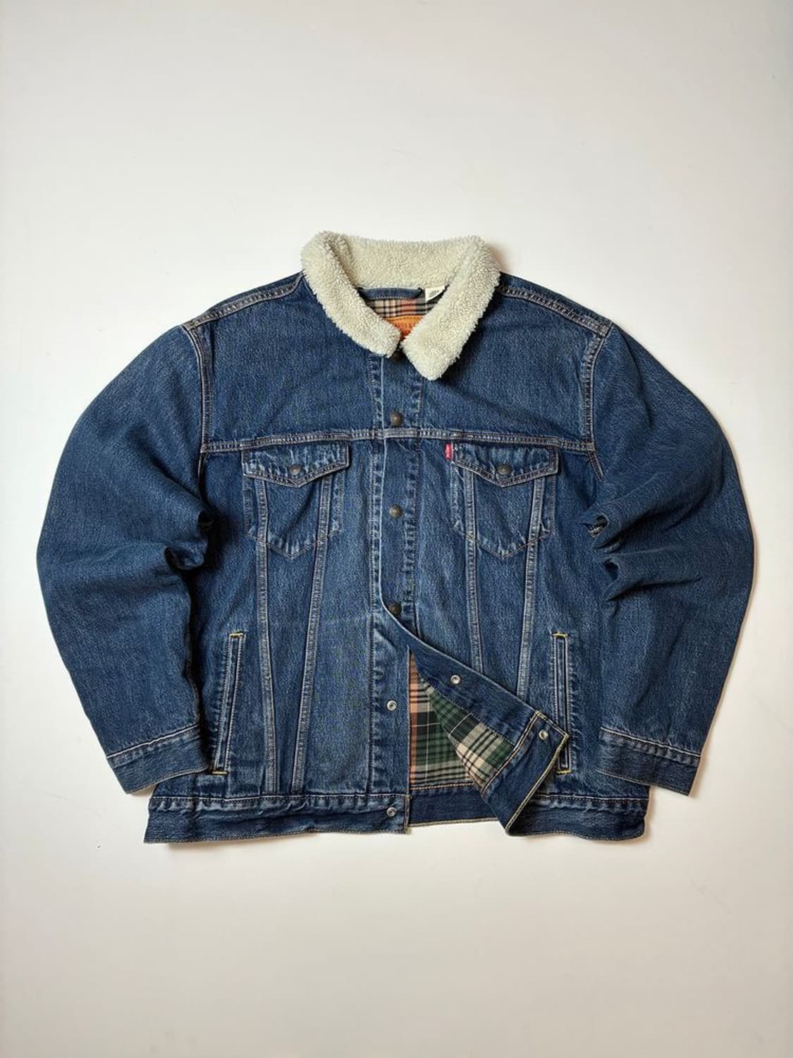 리바이스 00's 체크 라이닝 쉐르파 데님 트러커 자켓 PN8959 상품이미지1