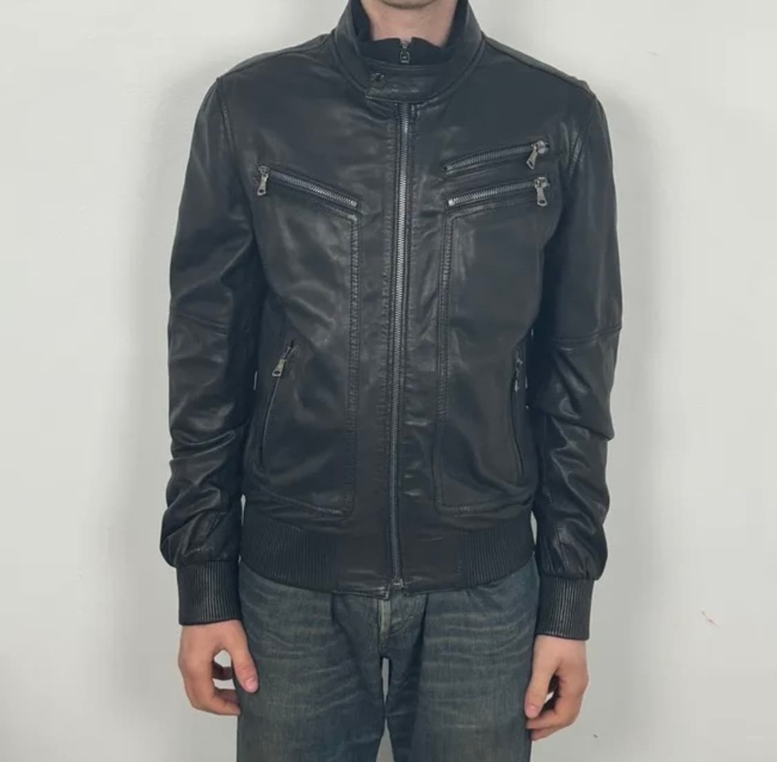 2000년대 돌체앤가바나 멀티 지퍼 레더 자켓 상품이미지3