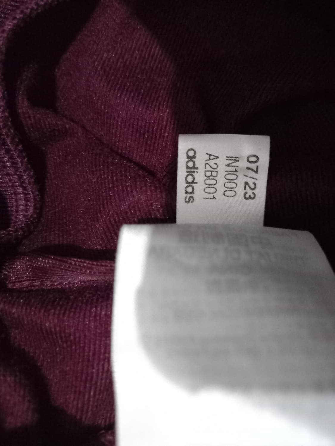 아디다스 BB 베켄바우어 쉐도우 버건디 마룬 트랙탑 져지집업 95/M 상품이미지6