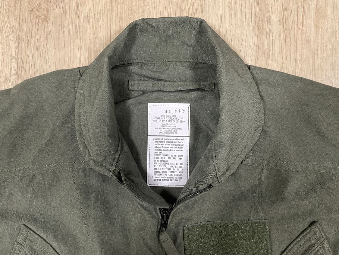 100~105) 미군 오리지널 미공군 숄카라 점프수트(데드스탁) 상품이미지3