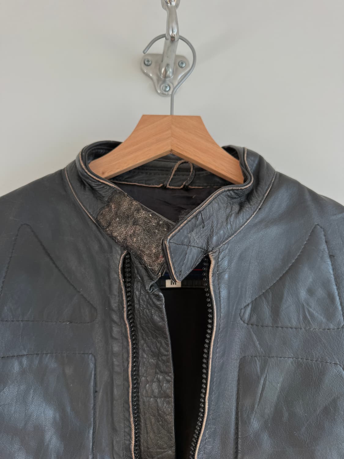 Top skin 레이싱 레더 자켓 상품이미지8