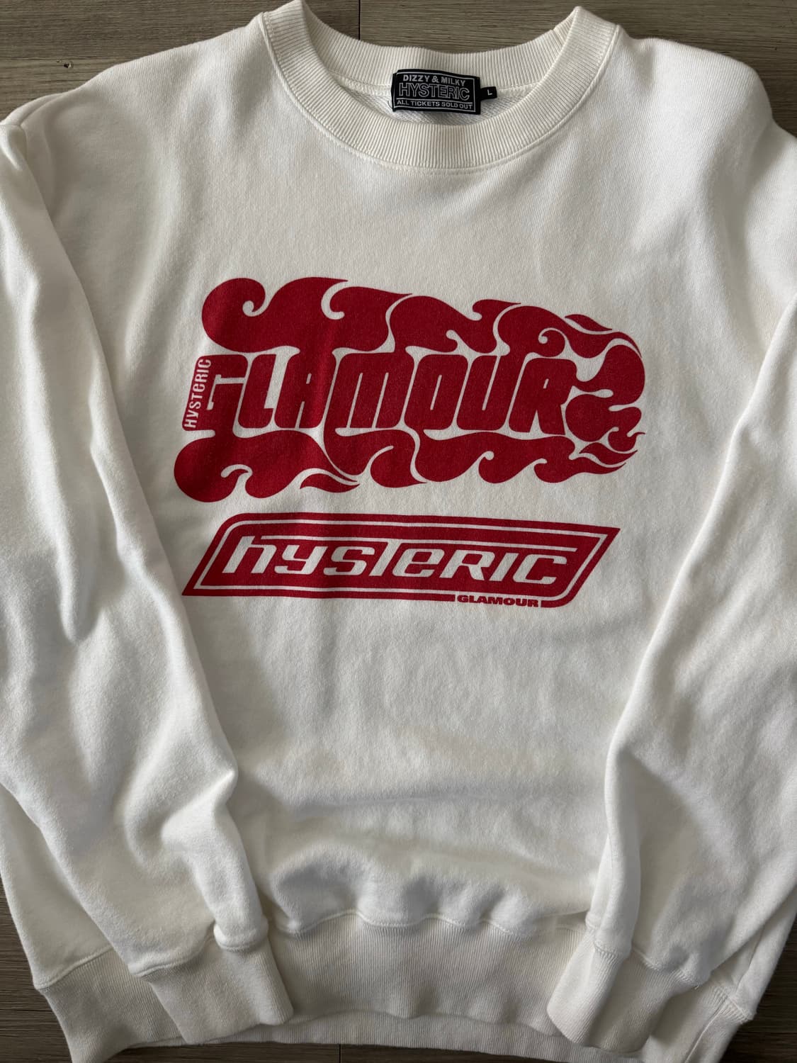 Hysteric Glamour 히스테릭글래머 화이트 맨투맨 상품이미지1