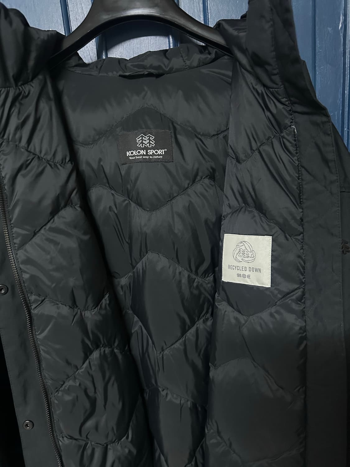 코오롱 후디 퍼 야상 다운 패딩 95 오버핏 상품이미지4