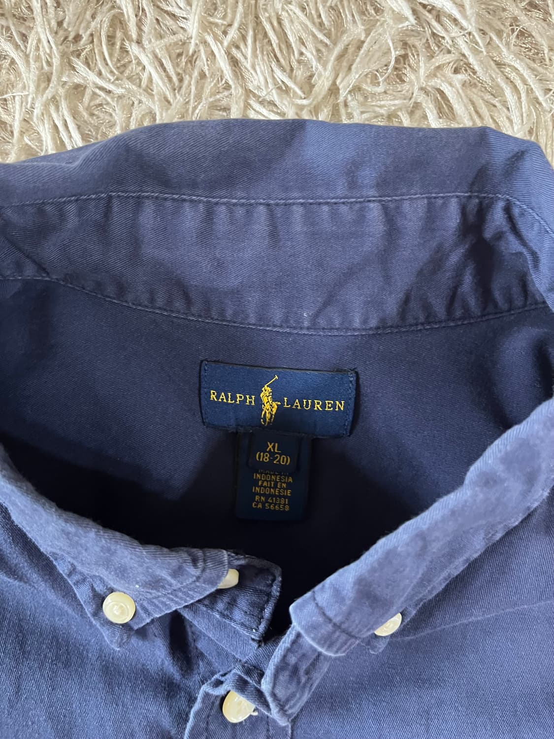 폴로 랄프로렌 네이비 긴팔 셔츠 상품이미지2