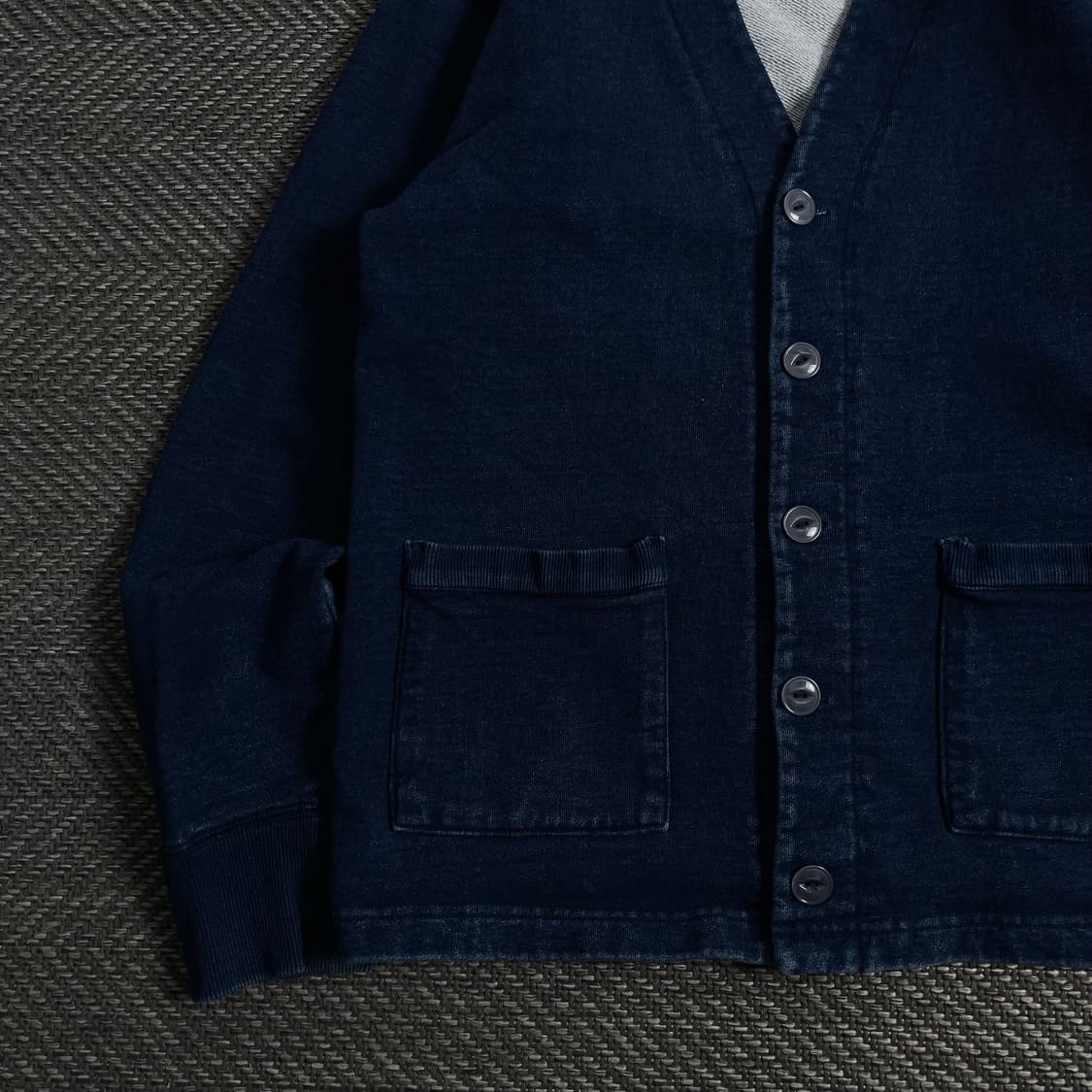 커버낫 인디고 스웨트 코튼 가디건y 3855 상품이미지4