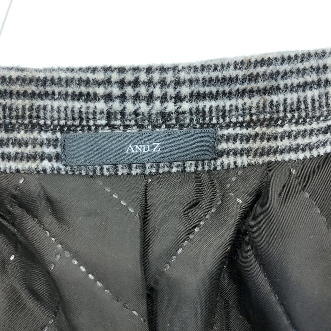 ANDZ 앤드지 캐시미어블렌디드 체크 울코트 95-100  상품이미지7