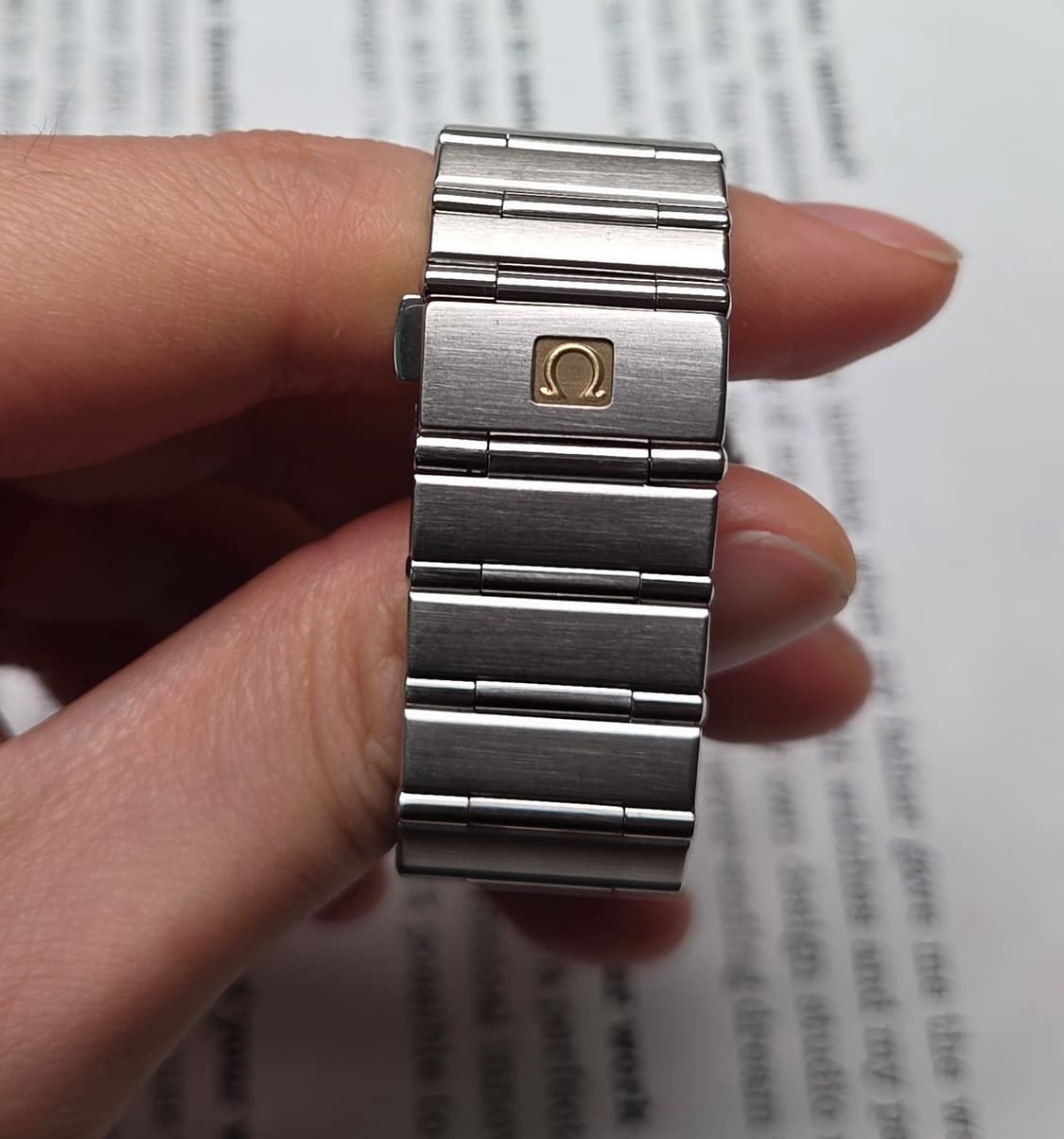 오메가 컨스틸레이션 별로고 격자 블랙판 쿼츠 브레이슬릿 ver. 상품이미지8