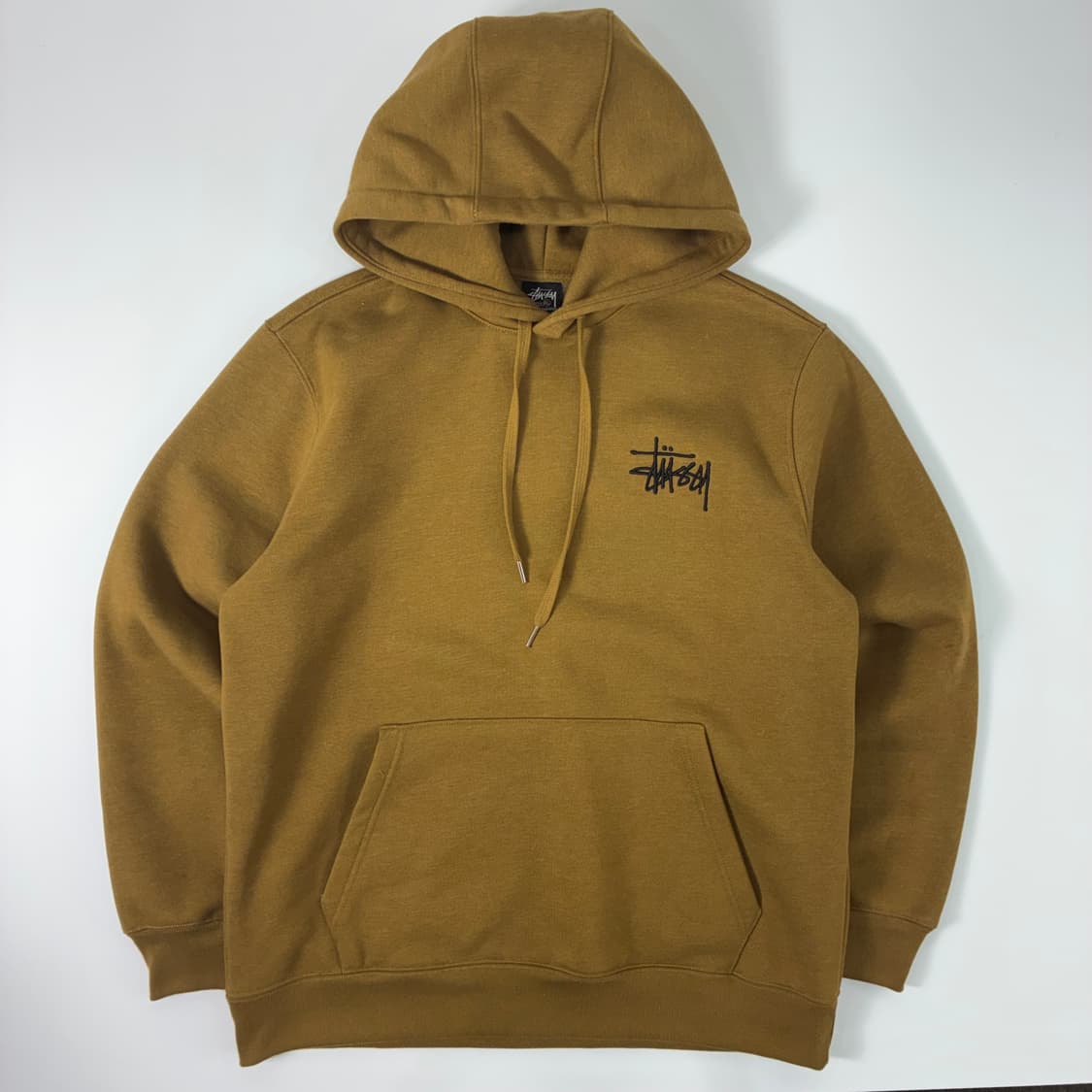 Stussy  스투시 빅로고 자수 브라운 후드티 상품이미지3