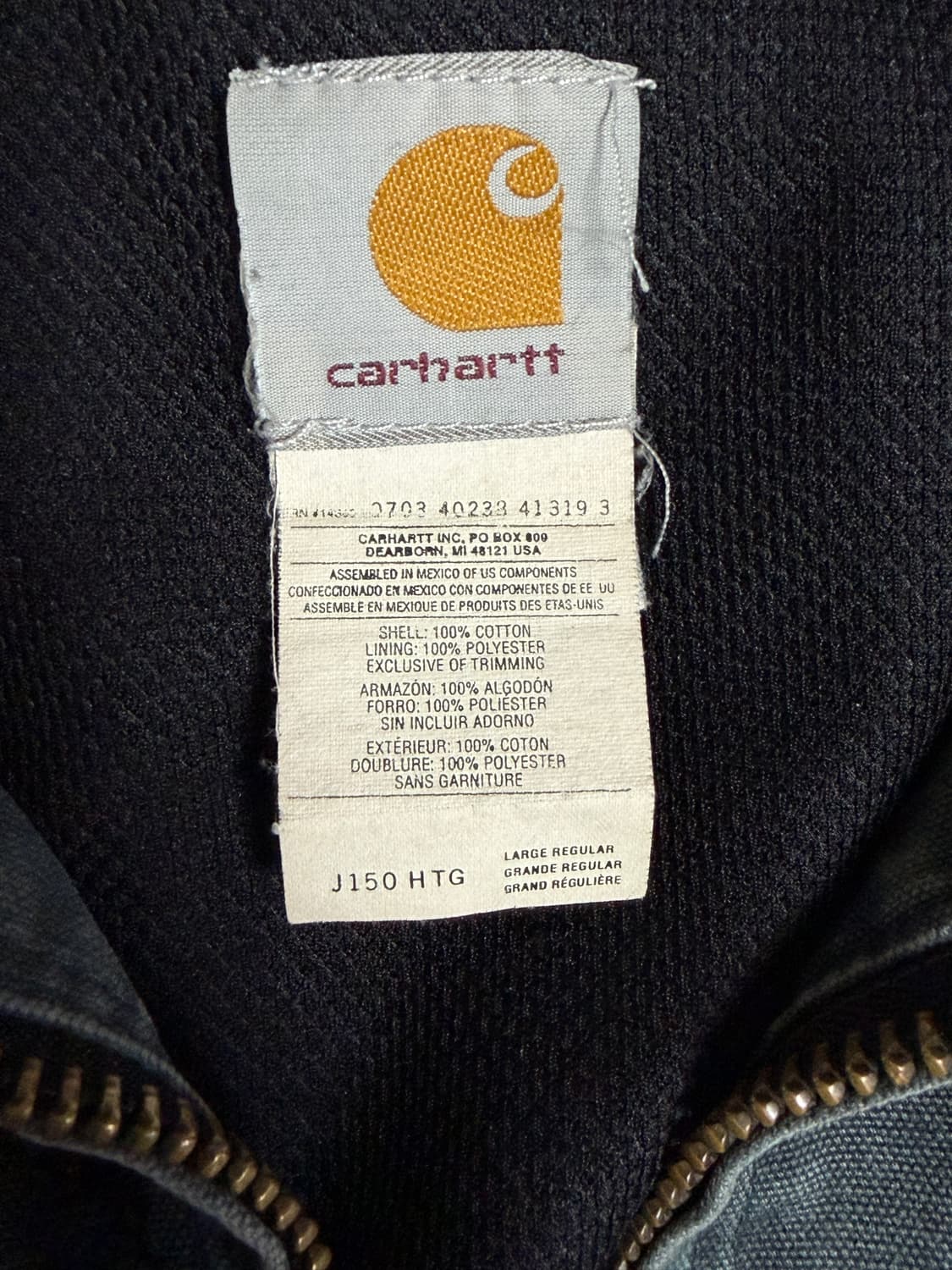 Carhartt j150 htg 후드 워크 자켓 헌터 그린 상품이미지7