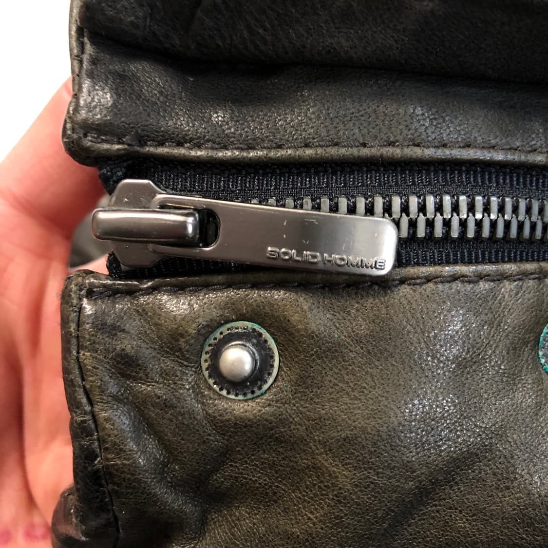 솔리드옴므 하이넥 램스킨 레더자켓  상품이미지8