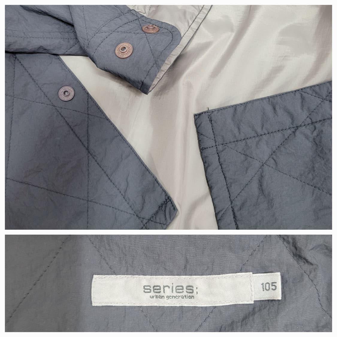series 시리즈 셔츠형 퀼팅 점퍼 / 남 105 (추천 100)그레이 상품이미지8