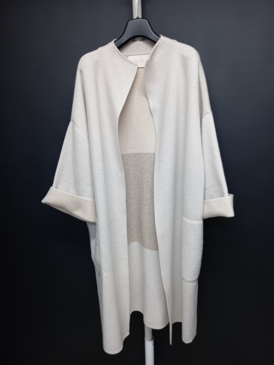 르베이지 춘추동 캐시미어 100 롱 가디건 F 상품이미지3