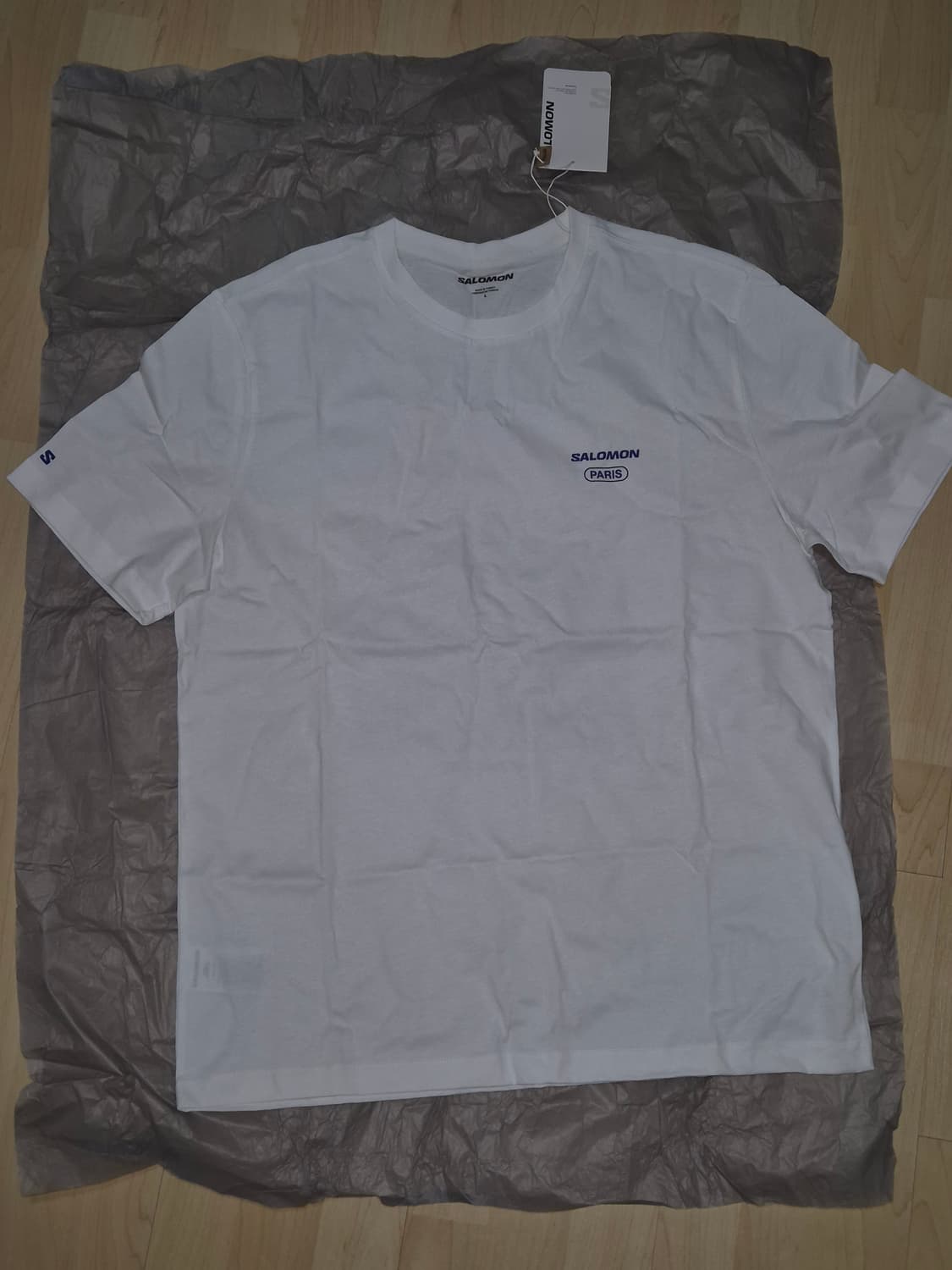 살로몬 반팔티 파리 에펠탑 에디션 L 화이트/블루 상품이미지3