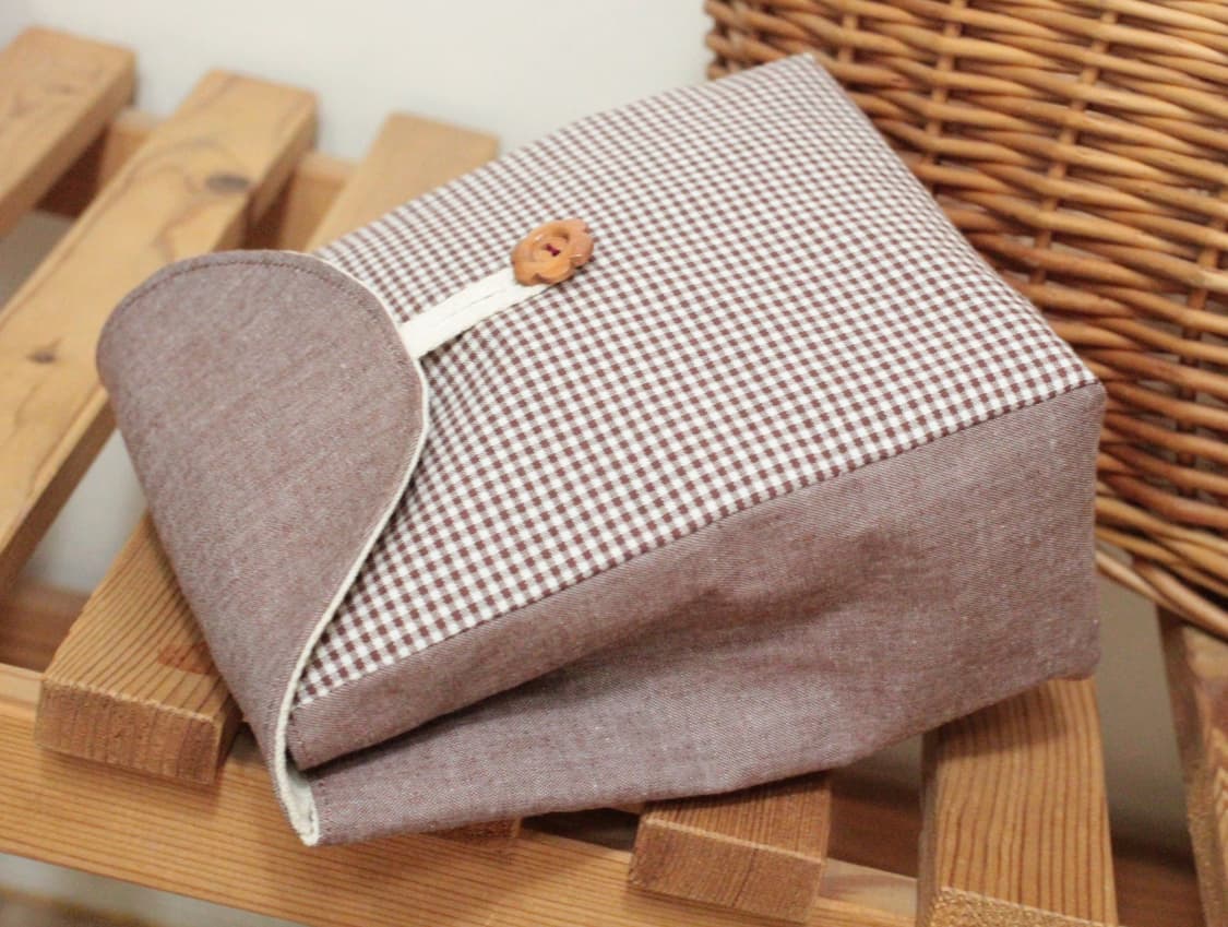 핸드메이드 브라운 단추 파우치 상품이미지6