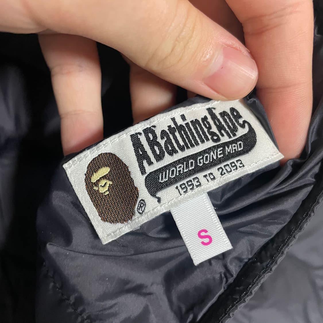 S) 베이프 헤드 로고 경량 패딩 상품이미지3