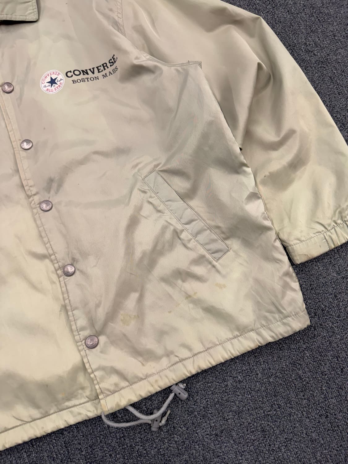 M)컨버스 빈티지 베이지 나일론 코치 자켓 상품이미지5