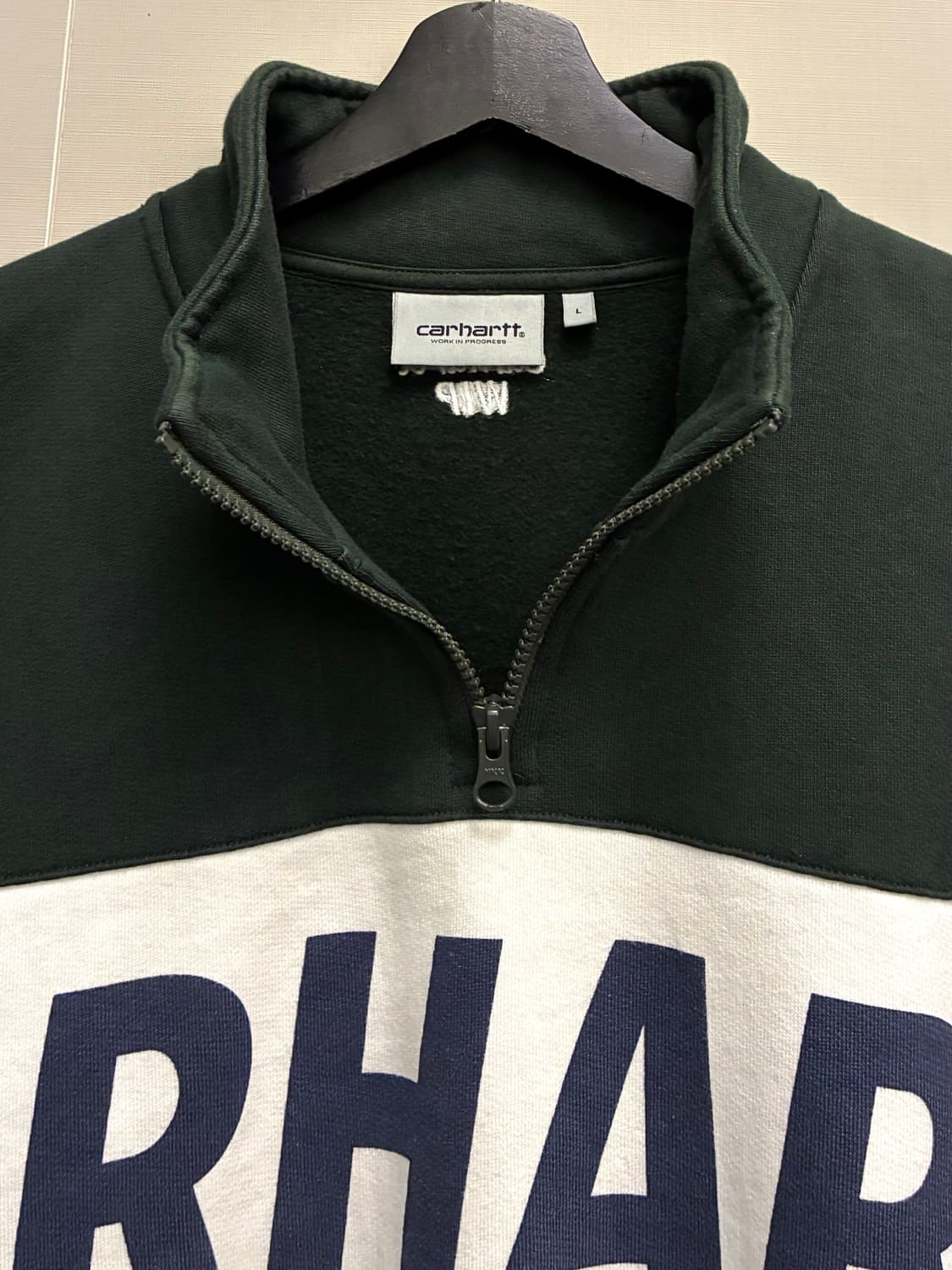 (L)칼하트 WIP 레트로 스포츠 아노락 스웻셔츠 쿼터집업 반집업 상품이미지3