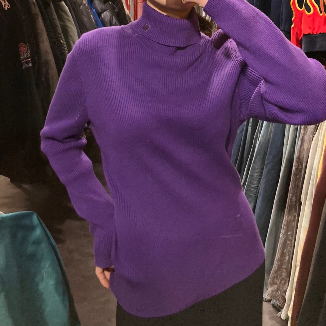 [IM] 폴로 랄프로렌 목폴라 골지 니트 퍼플 상품이미지4