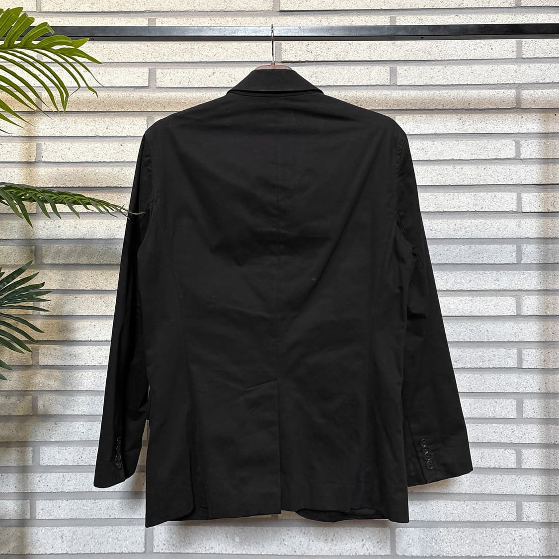 A/X 알마니익스체인지 롱라인 코튼 블레이져 숄라펠 디테일 블랙 상품이미지3