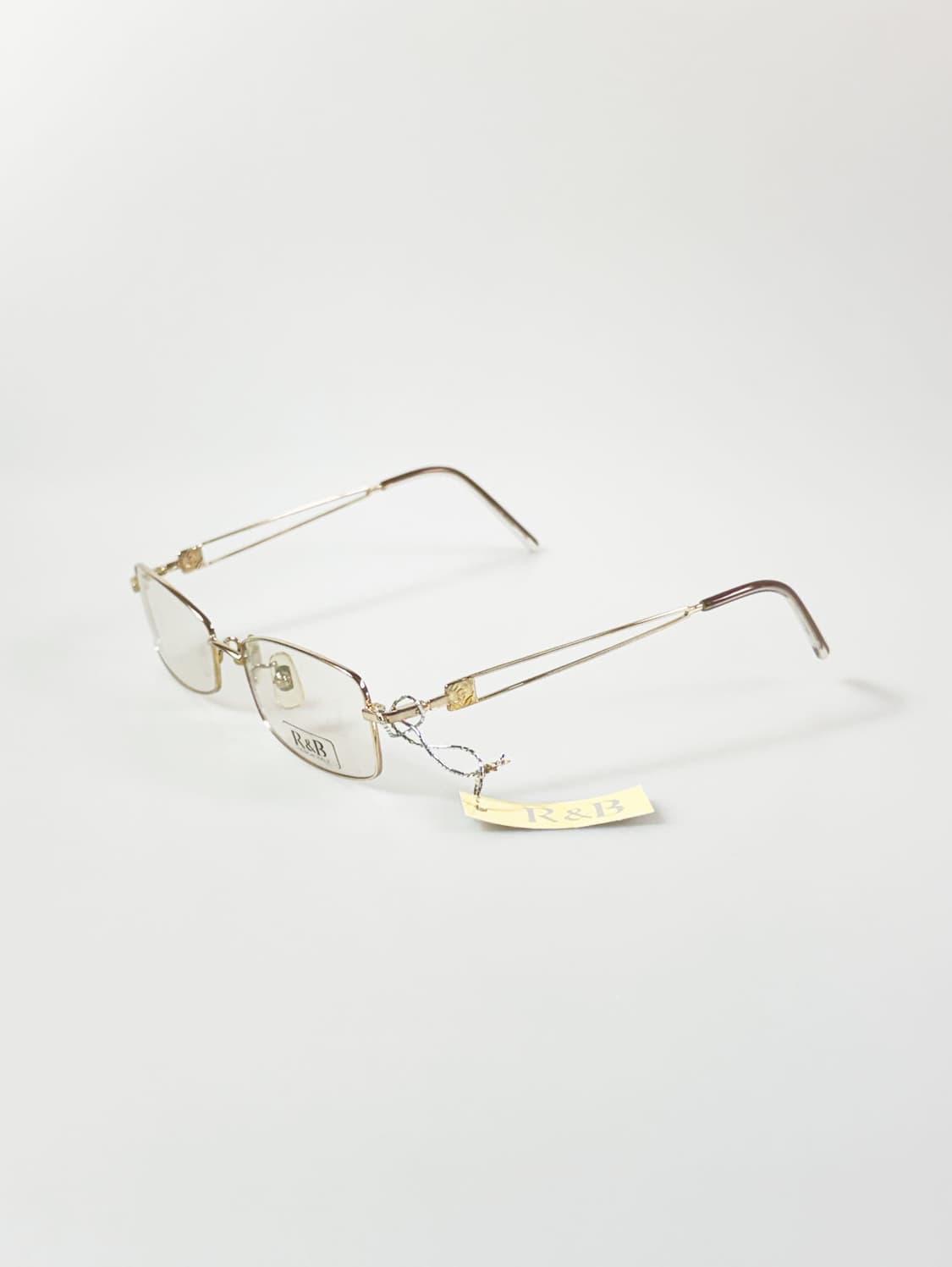 R&B EYEWEAR 골드 슬림 스퀘어 메탈 프레임 빈티지 안경 상품이미지3
