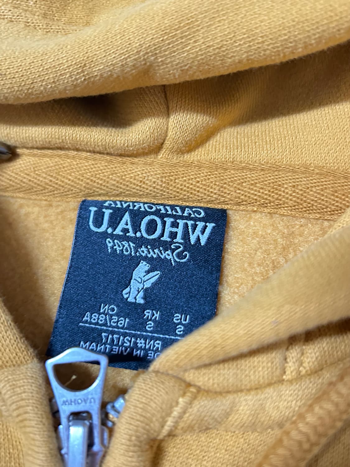 해외판 후아유 찐노랑 노란색 후드집업 옐로우 상품이미지2