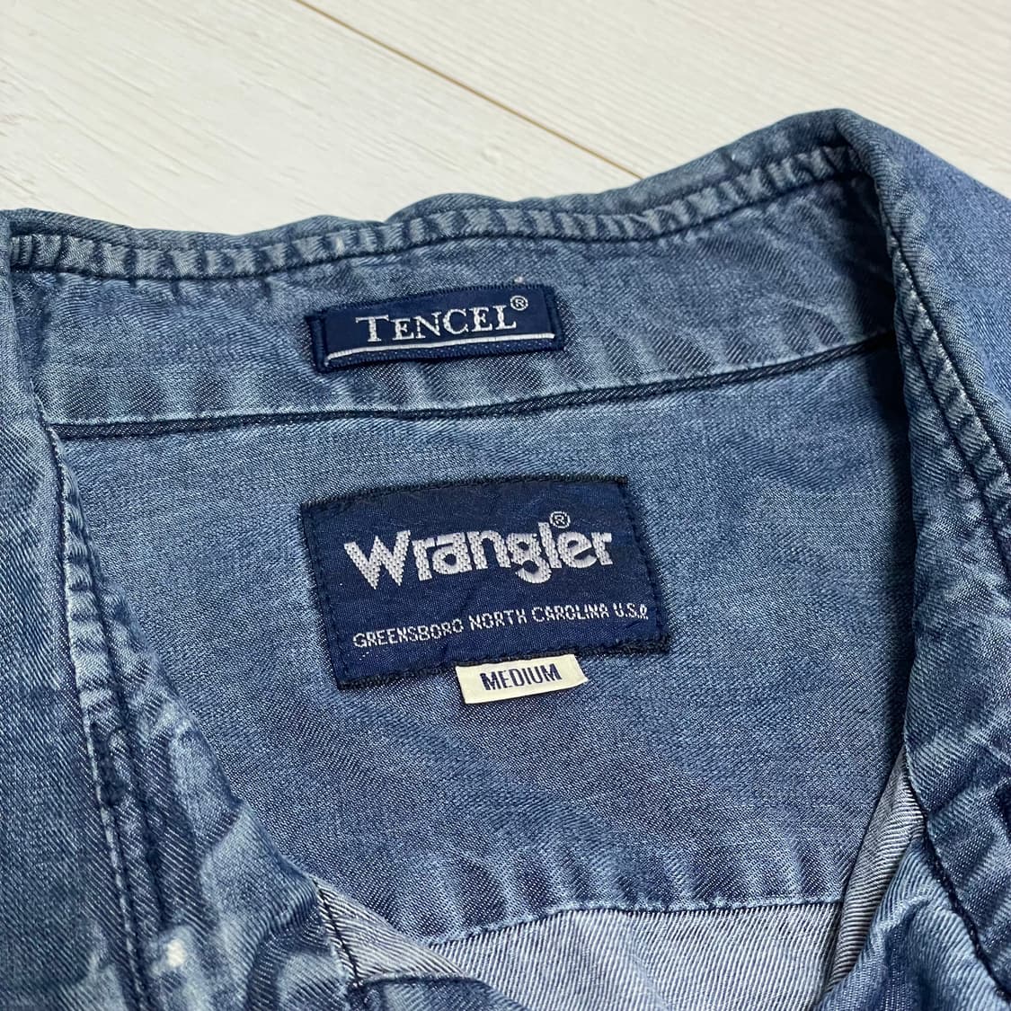 Wrangler 랭글러 텐셀 데님 반팔셔츠 상품이미지2