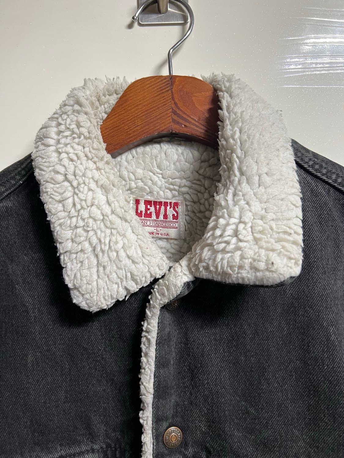 80s 리바이스 쉐르파 흑청 자켓 상품이미지2