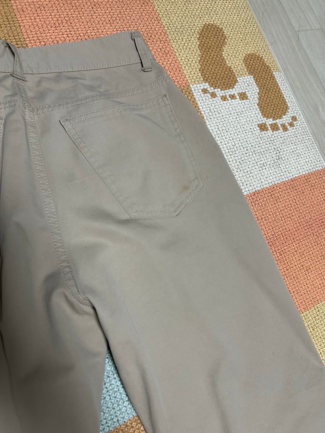 (44) 엘무드 스터디 와이드 플레어 치노 팬츠 베이지 상품이미지5