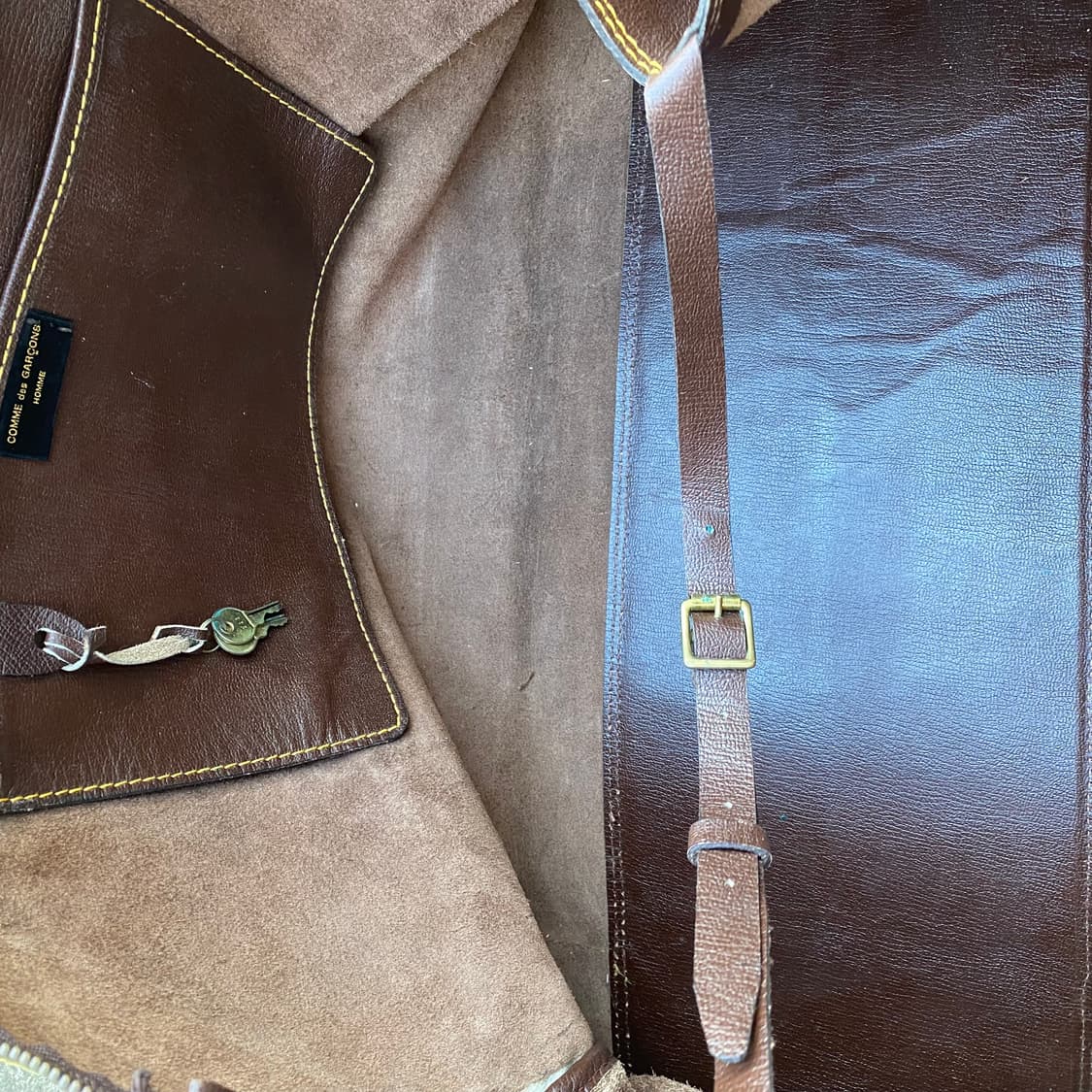 80s 꼼데가르송 가죽 보스턴백 상품이미지8