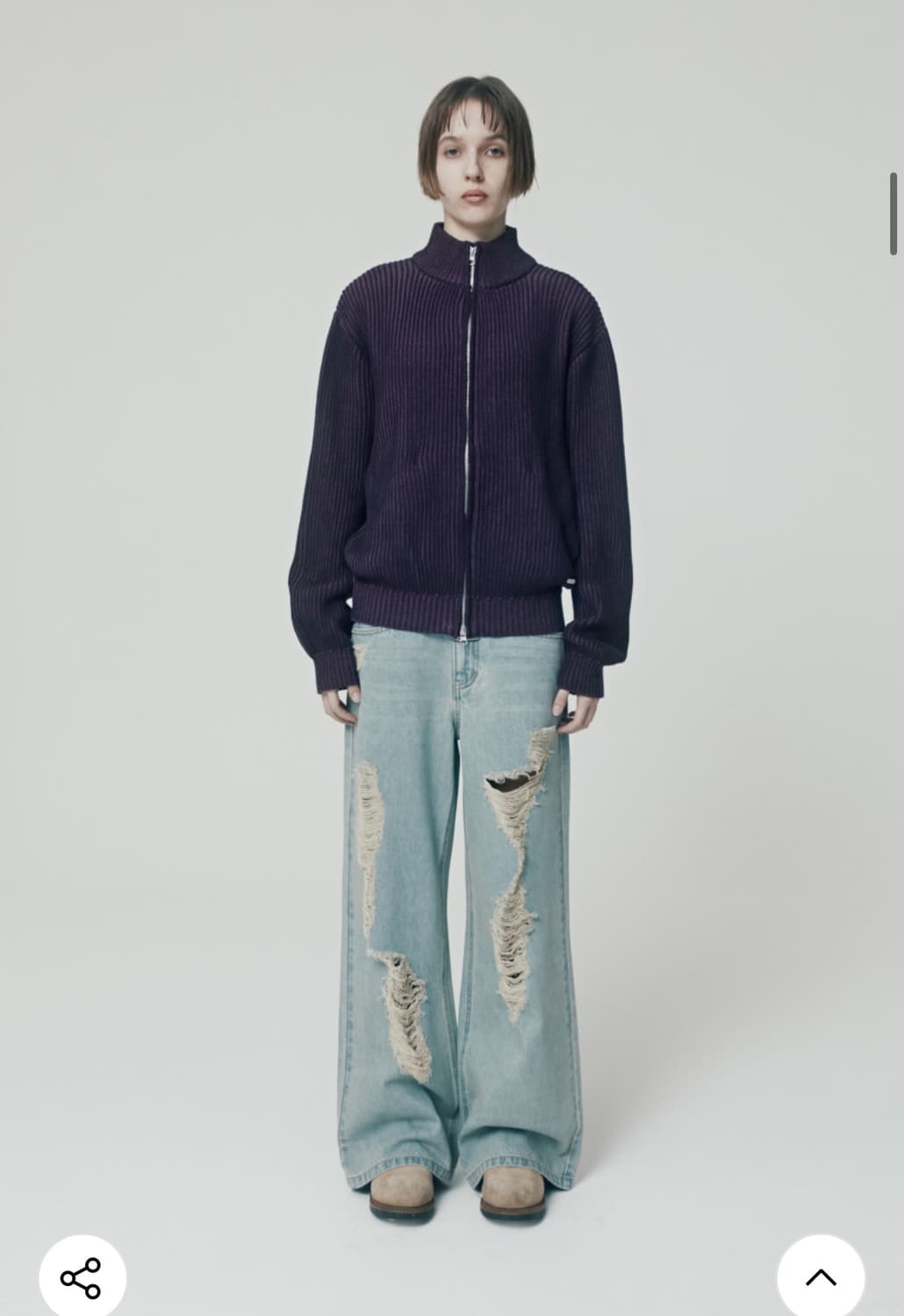 더바이닐하우스 VERTICAL PATTERN CARDIGAN 집업 가디건 상품이미지1