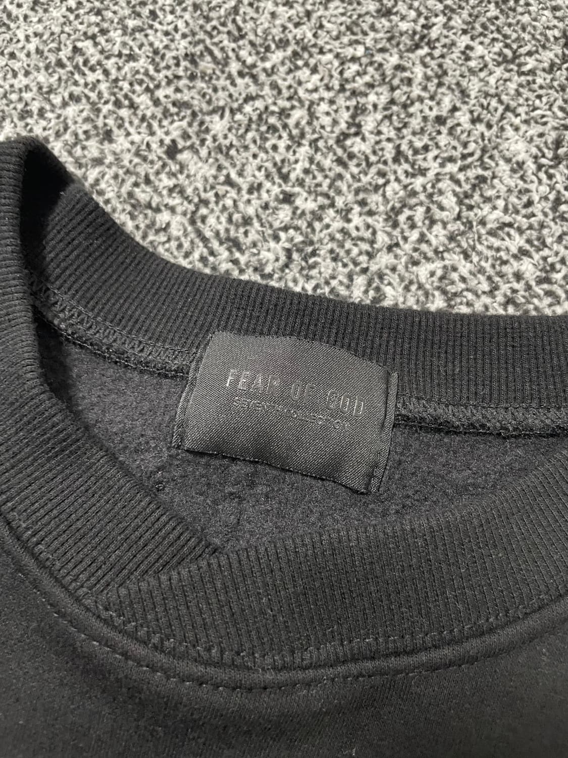 빈티지9. 피어오브갓 피오갓 빅 G 로고 크루넥 맨투맨 스웻셔츠 블랙 상품이미지3