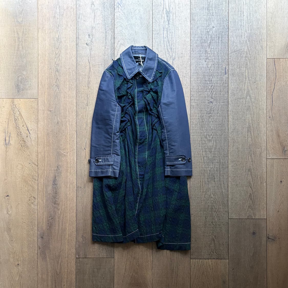 Check Shirring Docking Coat 상품이미지1