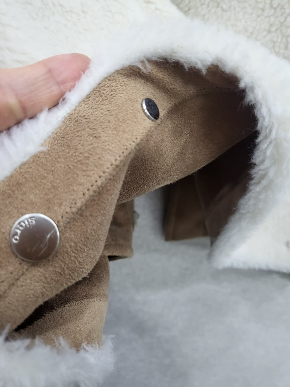 시에로(siero) 아이보리 무스탕 자켓 상품이미지8