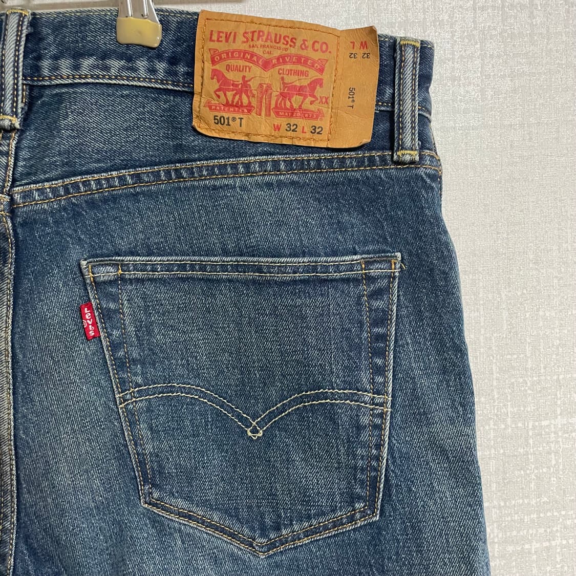 리바이스 501 워시드 미디엄블루 / W32, L32 상품이미지8