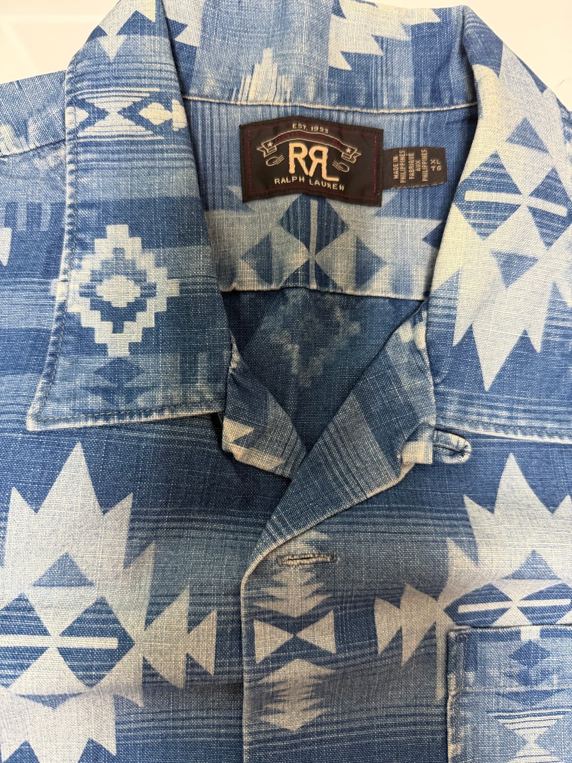 RRL 더블알엘 인디고 네이티브 셔츠 XL 상품이미지3